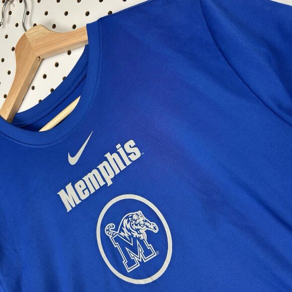 Nike 1 Cent Memphis Tigers Medium T Shirt Blue Team Issued Penny Hardaway READ - Picture 5 of 7